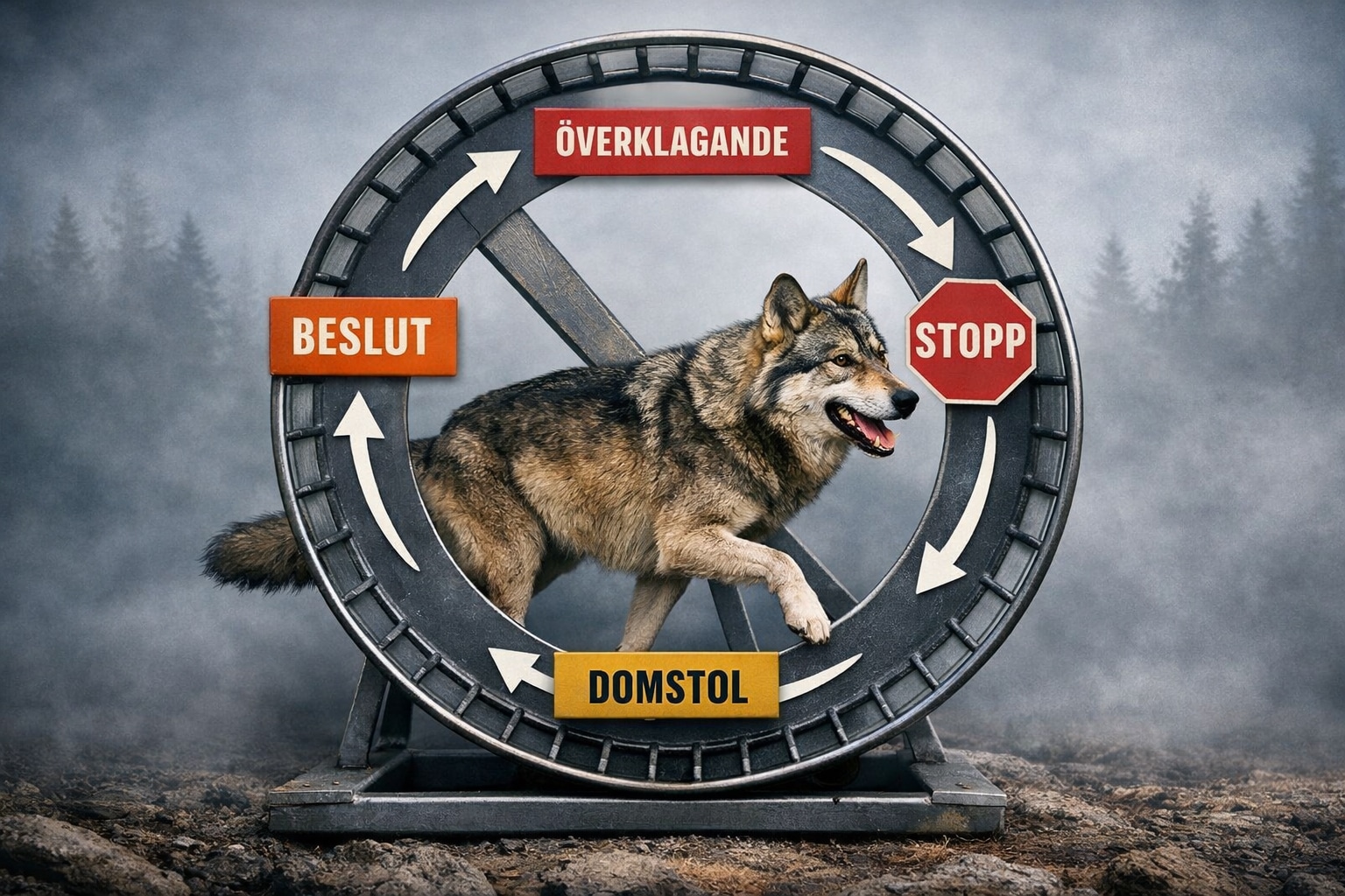 Rovdjuren har fastnat i ett juridiskt ekorrhjul